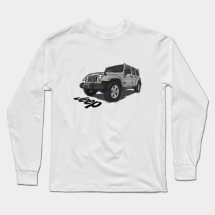 Jeep Wrangler - Grey Long Sleeve T-Shirt